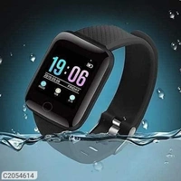ID116 Plus Smart Fitness Tracker Color Screen Smartwatch - Black, Free