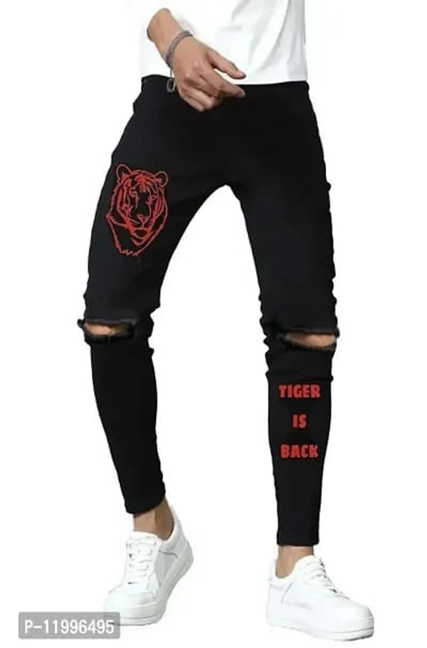 Stylish Denim Mid-Rise Jeans - 28, 30, 32, 34, Black