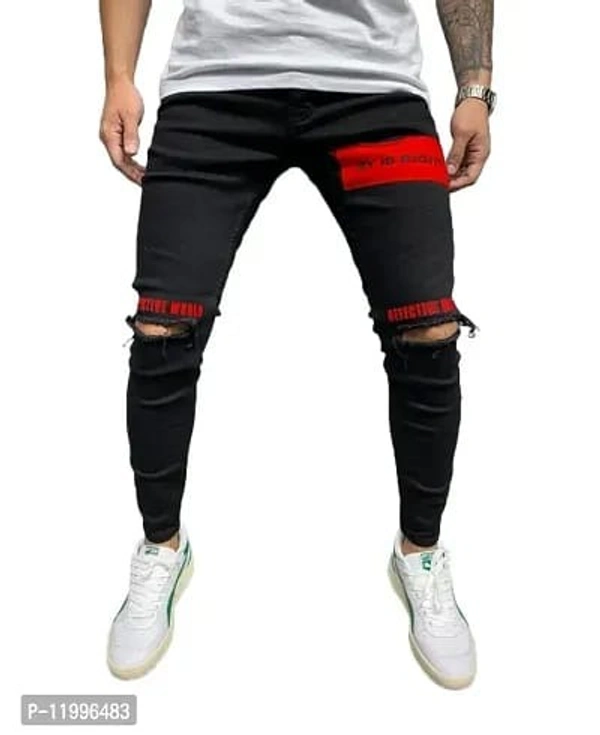 Stylish Denim Mid-Rise Jeans - 28, 30, 32, 34, Black