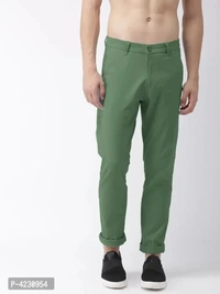 MENS CASUAL LYCRA TROUSER COMFORTABLE LYCRA TROUSER FOR MEN - C green, 28