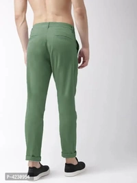 MENS CASUAL LYCRA TROUSER COMFORTABLE LYCRA TROUSER FOR MEN - C green, 28