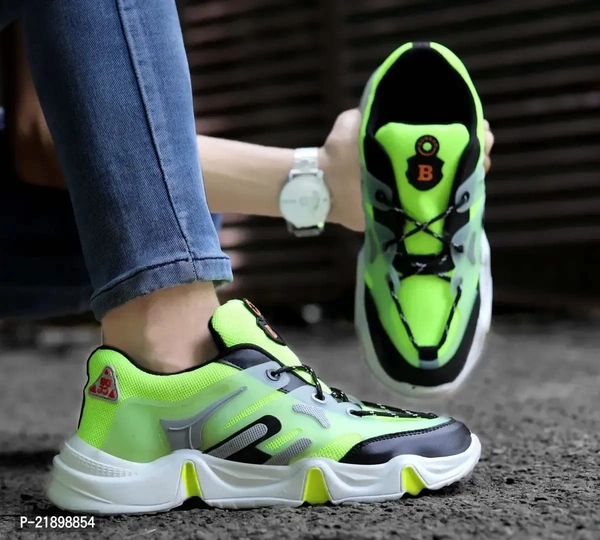 MENS TRENDY GREEN COLOURED SPORT SHOE - Malachite, 7