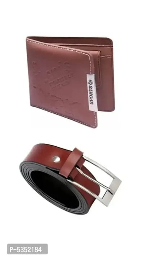 Elegant Two Fold Leatherette Wallet with Belt Elegant Two Fold Leatherette Wallet with Belt - Free Size, Old Rose