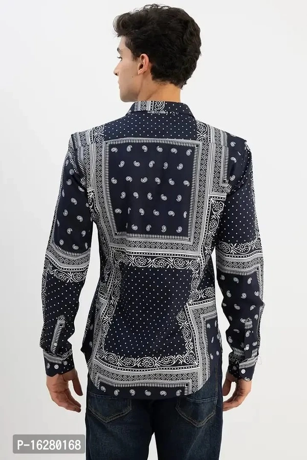 Classy Look Printed Shirts for Men - Midnight, M