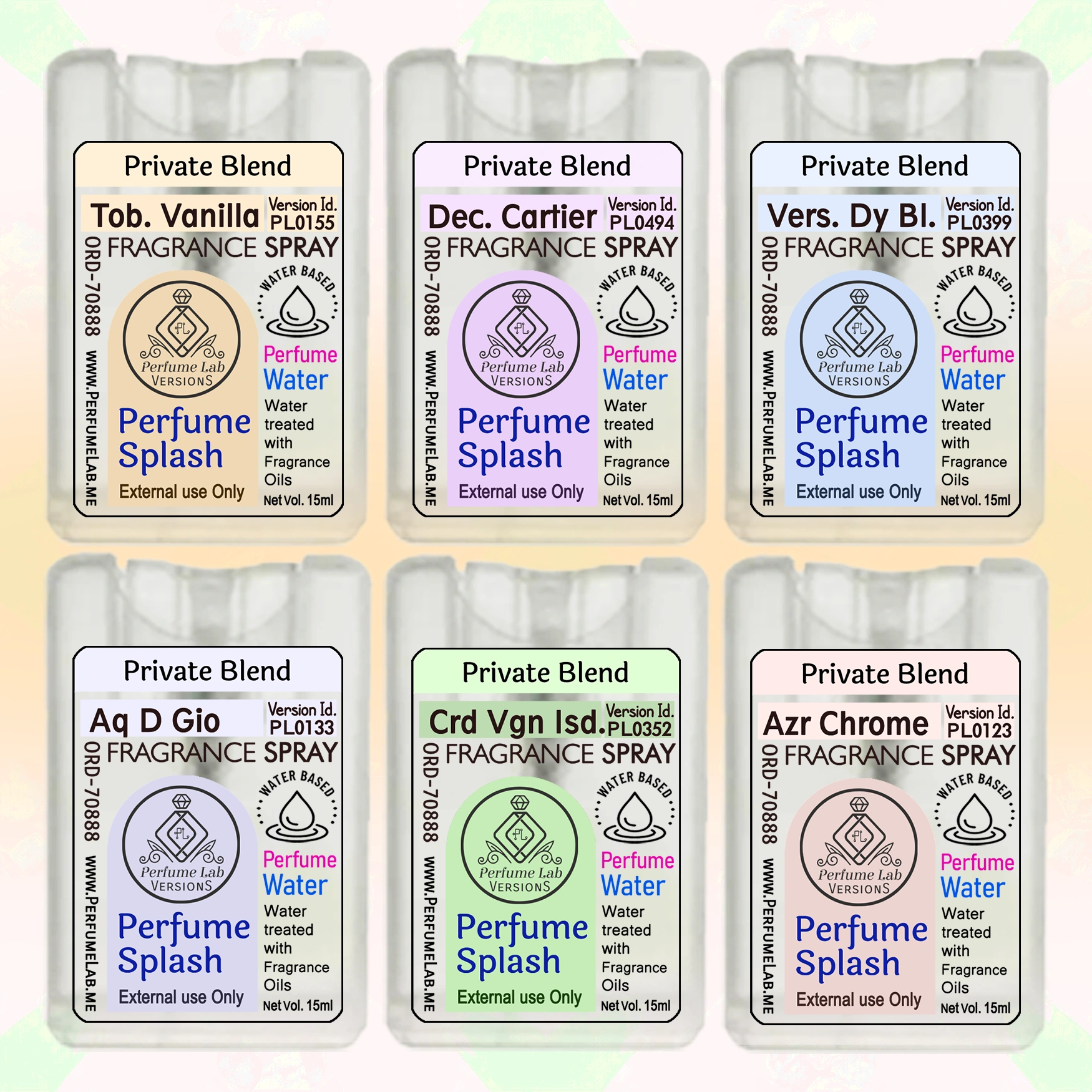 Ocean Breeze & Evening Whispers - 6 Pocket Perfumes Set