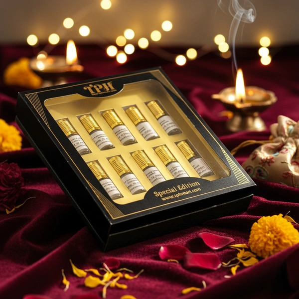 Diwali Gift Set - 10 Premium Perfume Oils - Single Pack