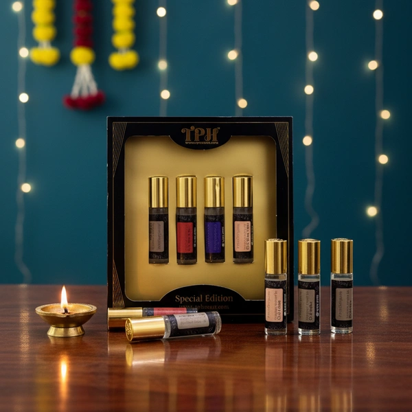 Diwali Gift - Luxury 4-in-1 Perfume Oil Set - Single Pack