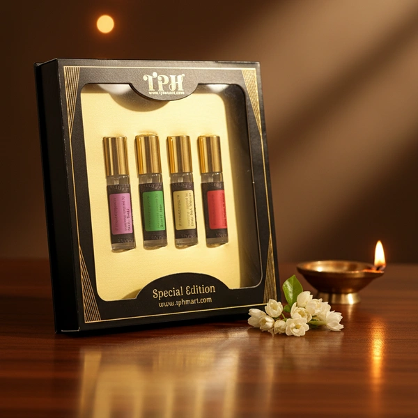 Diwali Gift - Luxury 4-in-1 Perfume Oil Set - Single Pack