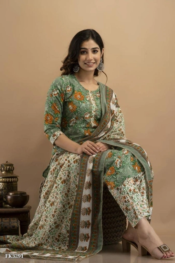 Party Look Kurti With Pant And Dupatta* - XXXL