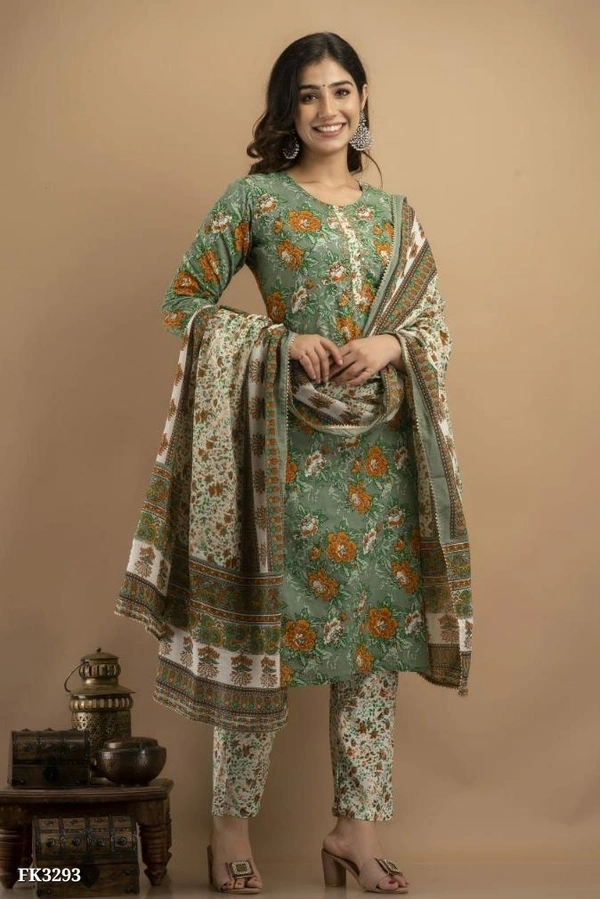 Party Look Kurti With Pant And Dupatta* - XXXL