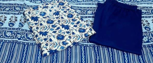 Beautiful Heavy Reyon Anarkali Kurti With Pant Mal Mal Dupatta - XXL