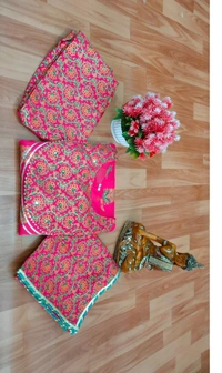 Anarkali Kurti With Pant With Dupatta - Pink, L