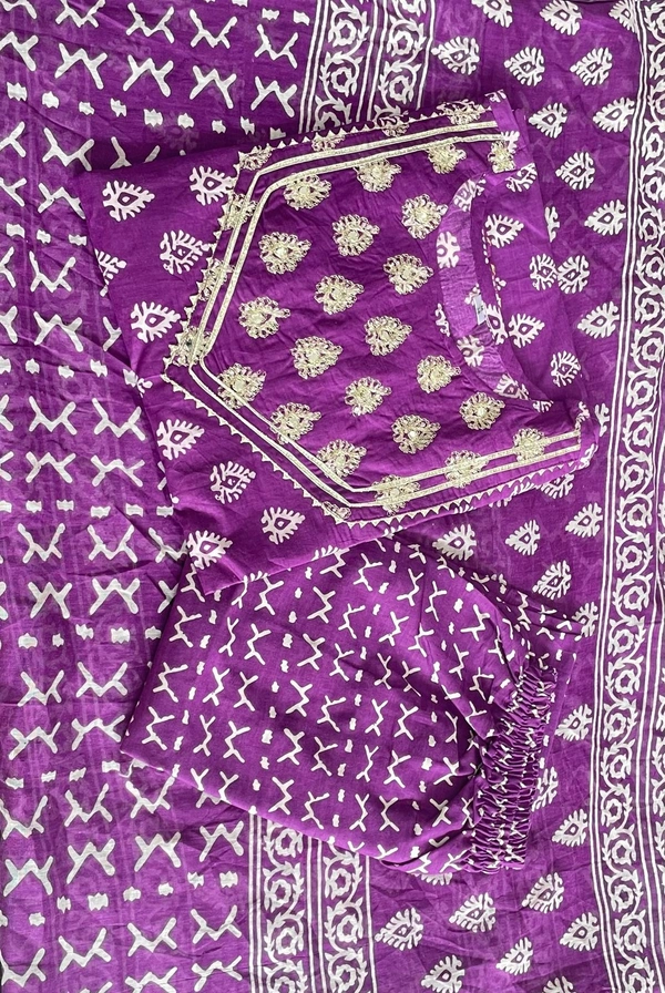 Lomg Flair Kurti With Pant* - Purple, M