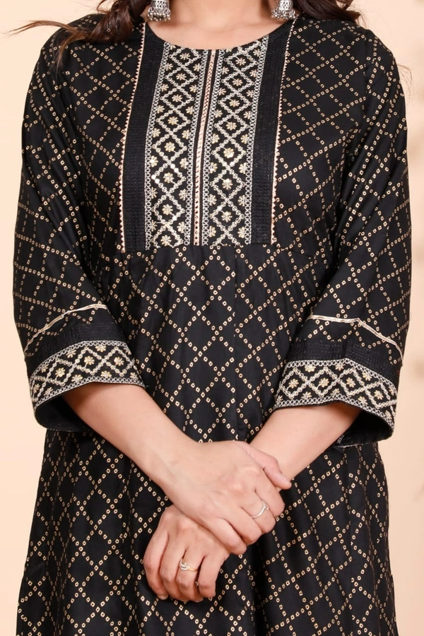 💫Hot Black Anarkali Kurta with Pant and Dupatta🦋 - XXXL