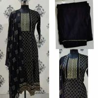💫Hot Black Anarkali Kurta with Pant and Dupatta🦋 - XXXL