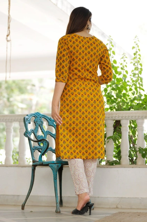 ππA NEW LAUNCHππ *BEAUTIFUL HEAVY . COTTON 60/60 FABRIC KURTI BOTTOM AND DUPATTA. - Yellow, XXL