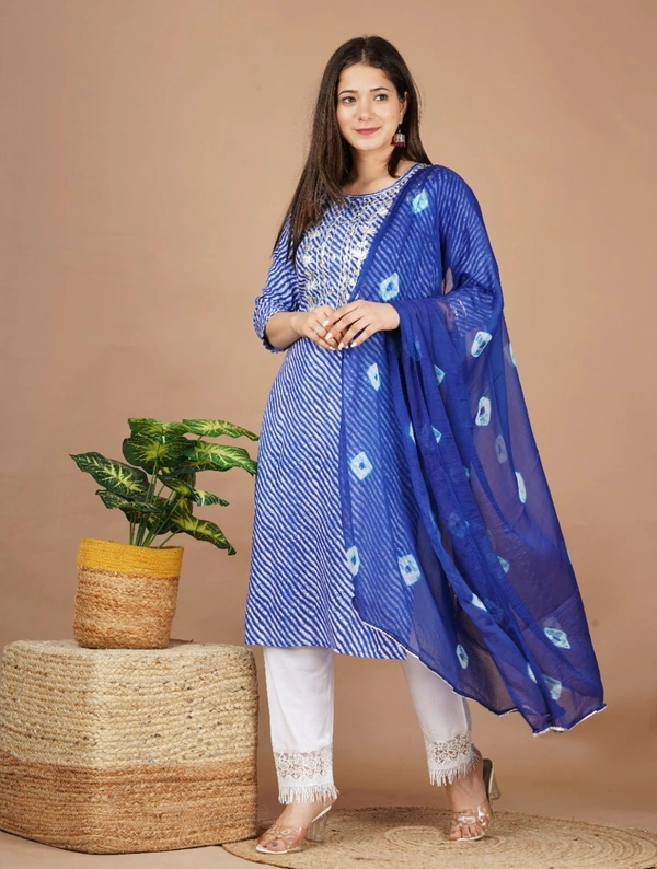 👗Evergreen all day in our new LEHERIYA Suit set. - Blue, M