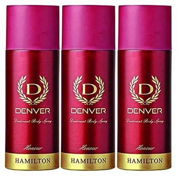 DENVER HONOUR DEODORANT FOR MEN, 165 ML (PACK OF 3)