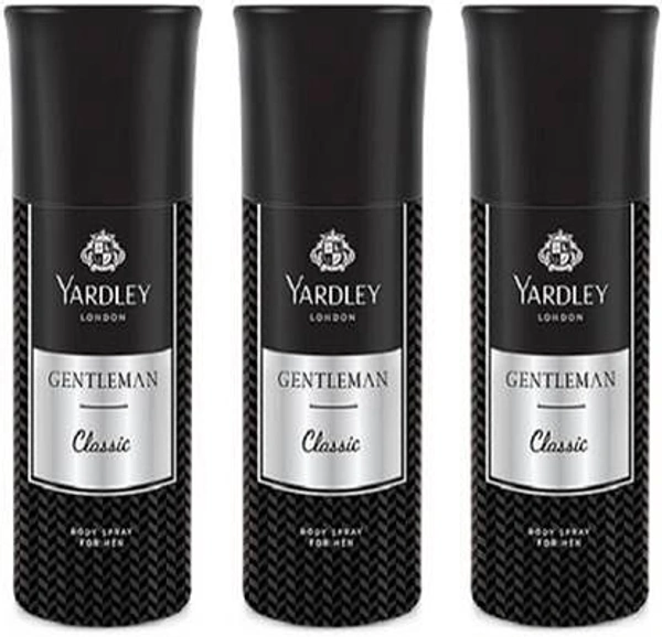 YARDLEY LONDON GENTLEMAN DEODORANT SPRAY - FOR MEN (450 ML, PACK OF 3)