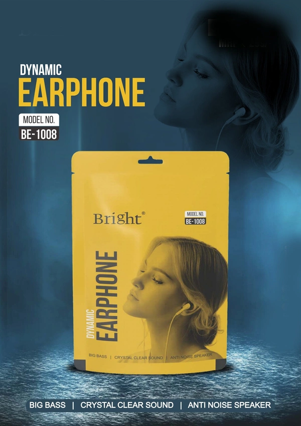 Bright Dynamic Earphone Crystal Clear Sound