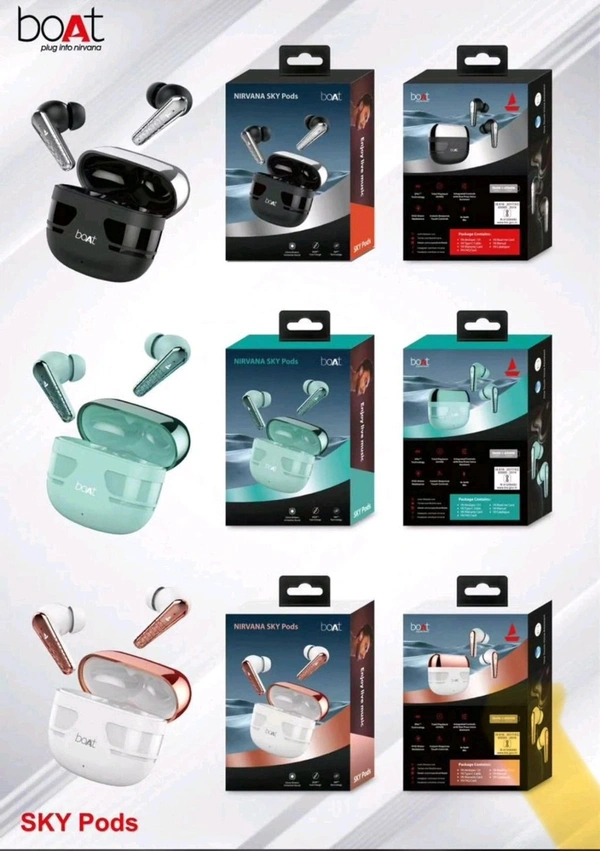 Boat Nirvana Sky Pods Og Heavy Sound Quality Earbuds