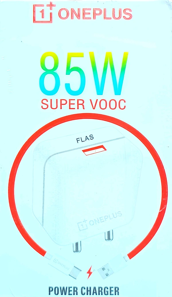 ONEPLUS Mobile 85W Charger Super Fast Type C Cable - White