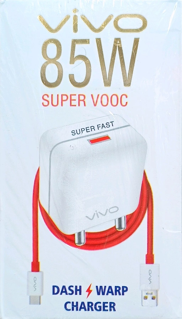 Vivo Mobile 85W Charger Type C Cable Super Fast - White