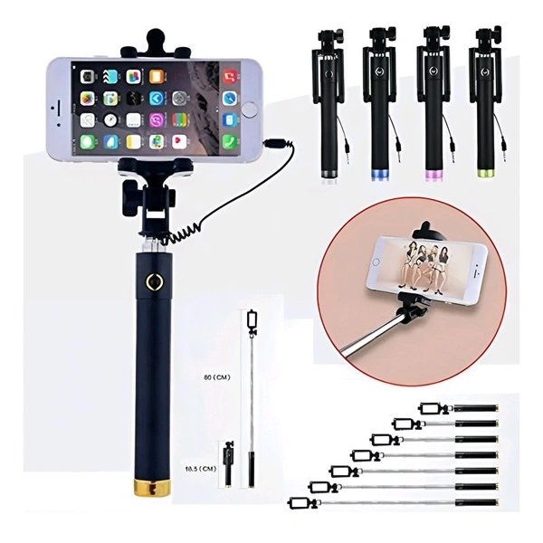 Mobile Selfie Stick 2.6 Feet Longer - Black