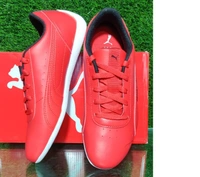 PUMA Motorsport Unisex Red Perforations Ferrari Neo Cat Regular Sneakers - UK 8, RED