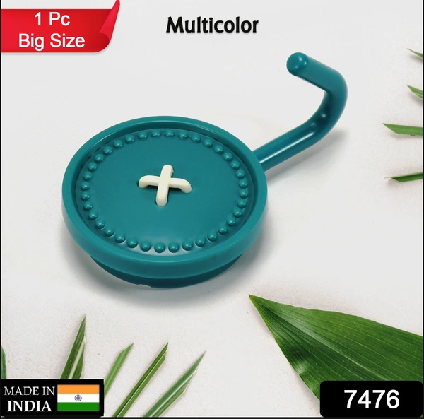 7476 ADHESIVE HOOK HEAVY WALL HOOK FOR WALL & MULTI USE HOOK ( 1 PC HOOK)