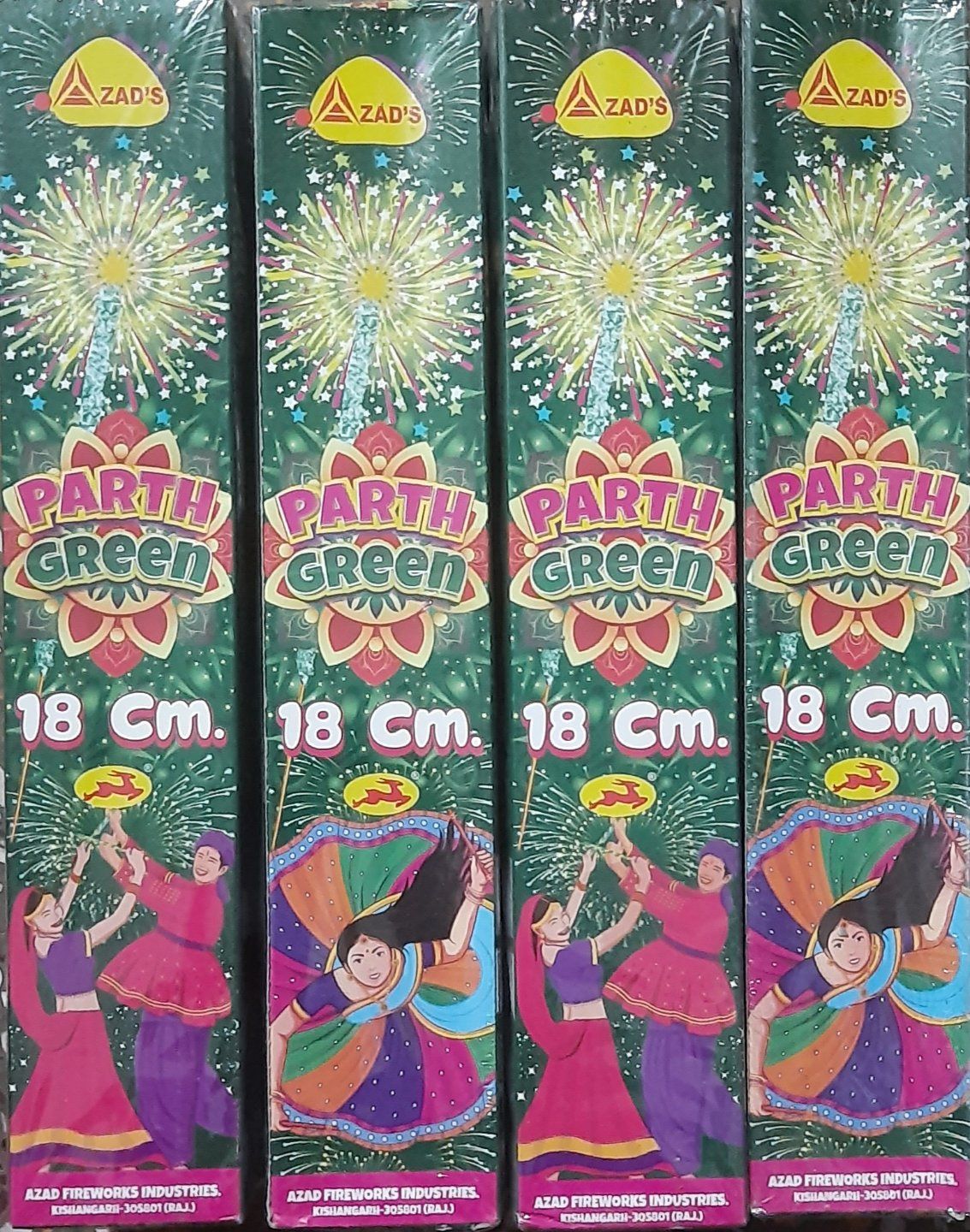 SPARKLER PHOOLJHADI NO 18 GREEN(PACK OF 10PCS)