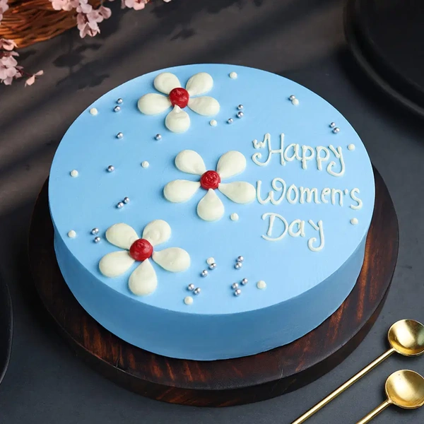 Dainty Blue Cake Infused With Juicy Pineapples - 2 Kg