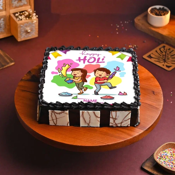 Cute Colors Holi Poster Cake - 1 Kg