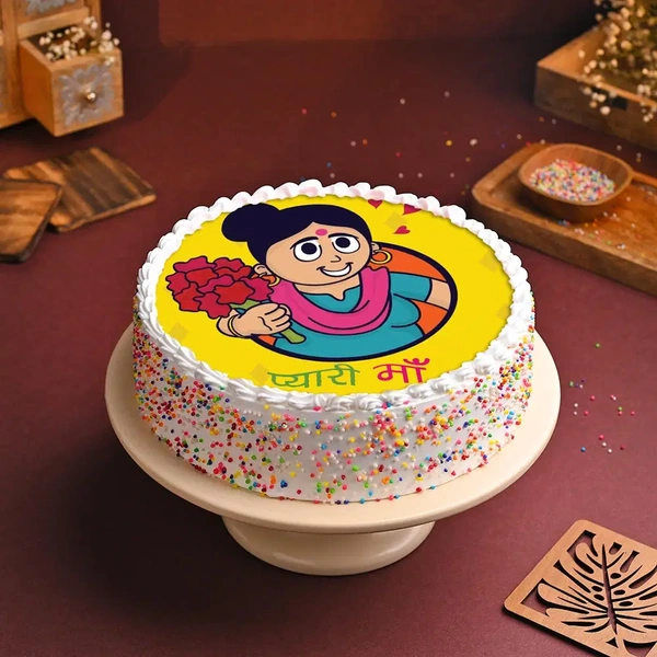 Vibrant Poster Cake for Pyaari Maa - 1 Kg