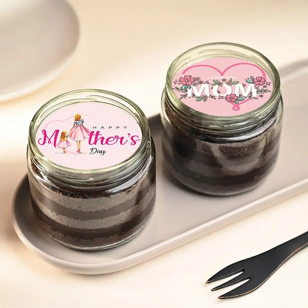 Cutesy Mom Love Chocolate Jar Cakes - 375 Ml
