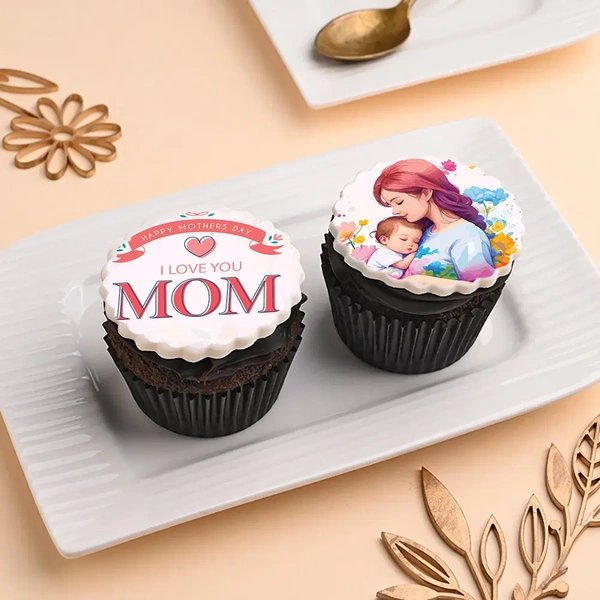 Cupcakes Of Love For Mom - 2 Pcs