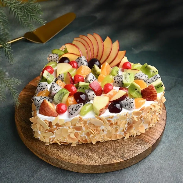 Heart Shape Fruits & Nuts Cake - 2 Kg