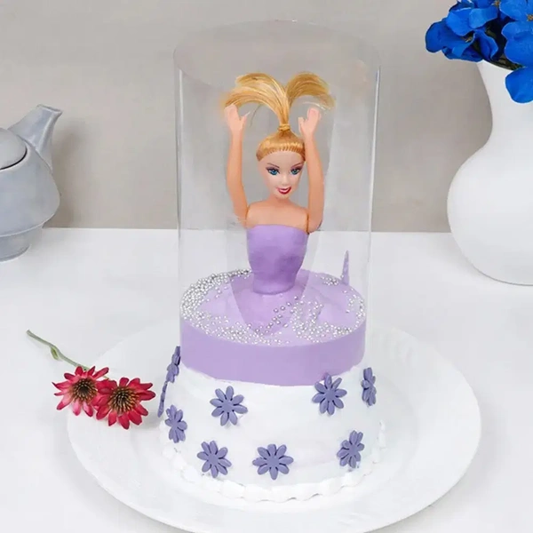 Purple Barbie Pull Me Up Pineapple Cake - 1 Kg