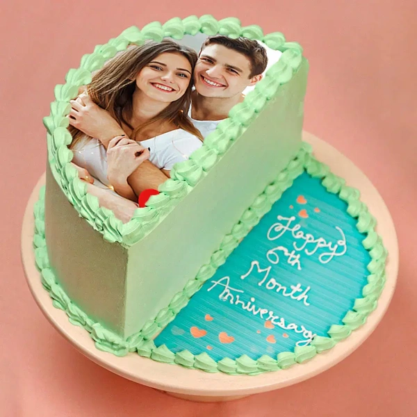Pineapple Photo Anniversary Half Cake - 1.5 Kg