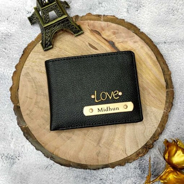 Customized Executive Wallet: Personalize with Name and Charm