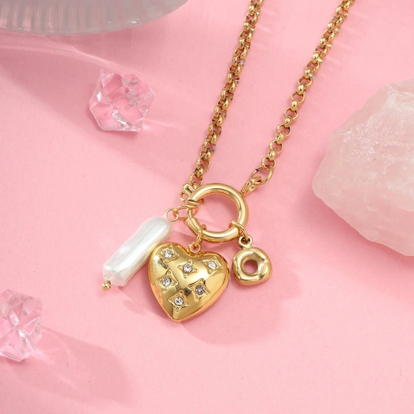 Diamond & Pearl Romance Necklace