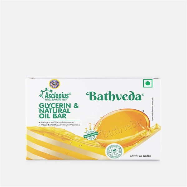 BATHVEDA GLYCERIN NATURAL OIL BAR - 375 GM