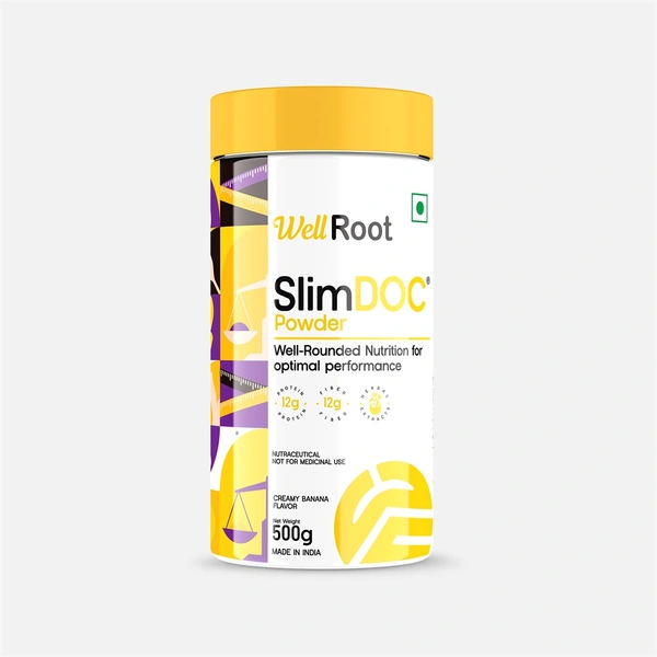 SLIMDOC POWDER-CREAMY BANANA FLAVOR - 500 GM