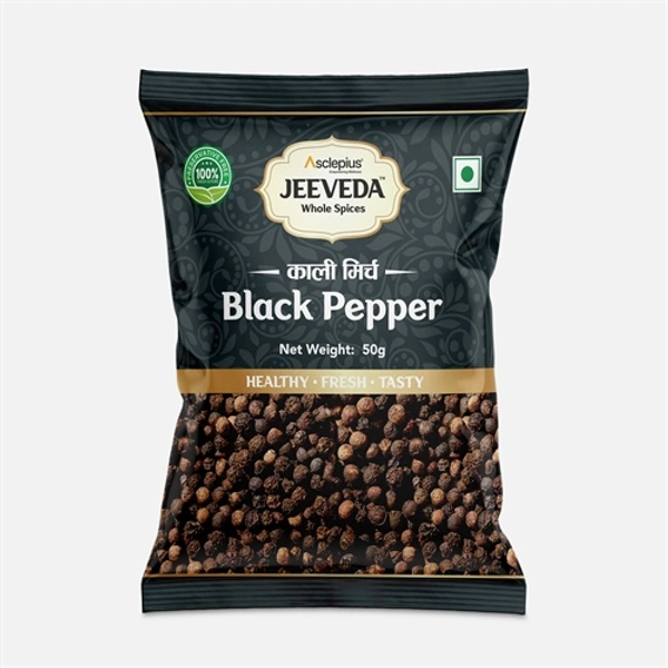 JEEVEDA BLACK PEPPER - KALI MIRCHI - 50 GM