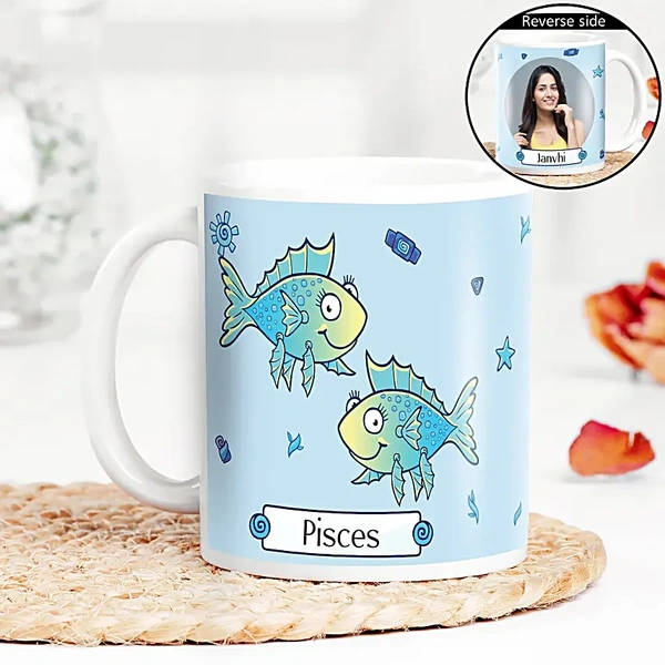 Personalised Pisces Portrait Mug
