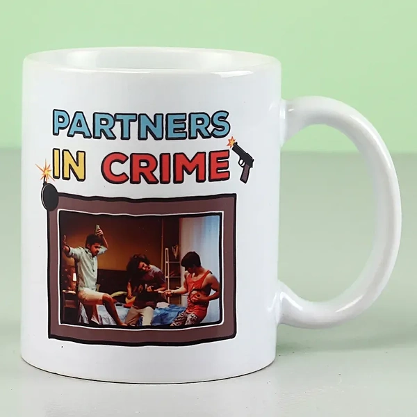 Partners In Crime Personalised White Mug