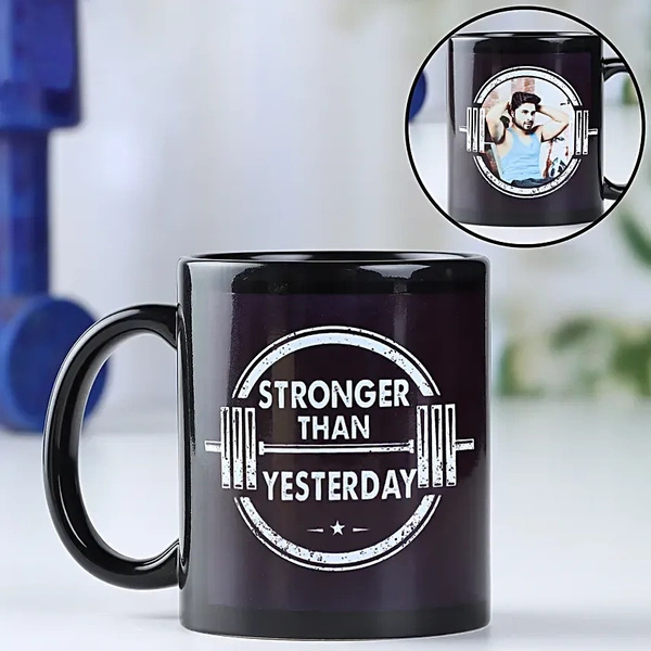 Personalised Gym Bro Photo Mug