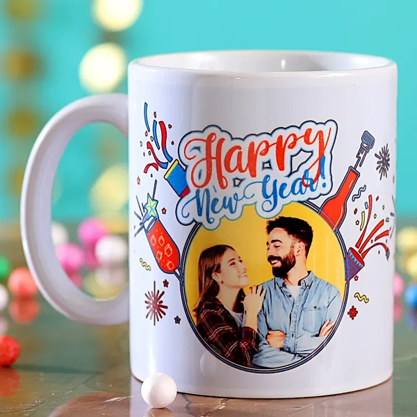 Personalised Picture Happy New Year Mug