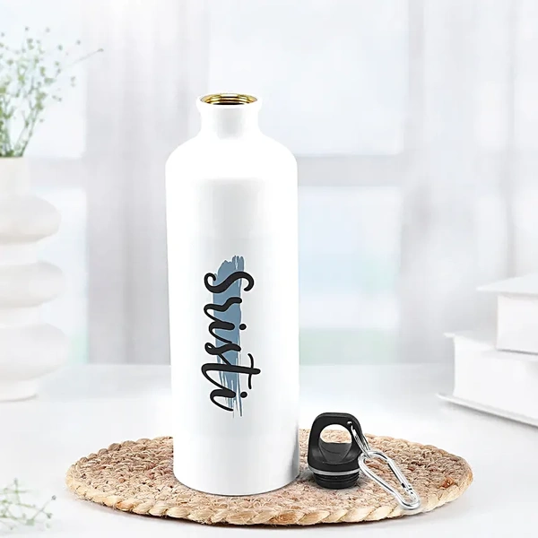 Personalised Name White Water Bottle