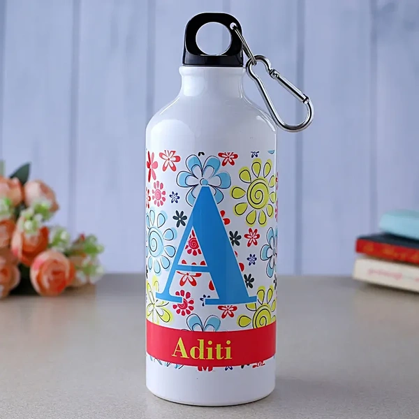 Personalised Floral Water Bottle